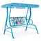 2 Seater Kids Patio Swing with Adjustable Canopy, Metal Frame and Safety Belts